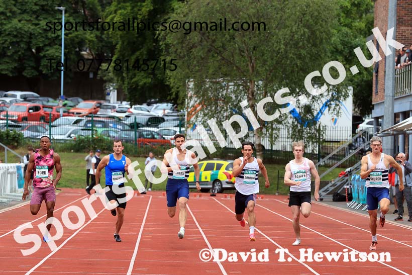 Decathlon 100 metres, 2024 EAP International Combined events, Hewcham, Northumberland.  Photo: David T. Hewitson/Sports for All Pics